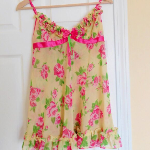 New Betsy Johnson   Chemise and Thong Two Piece Set.  New with Tags. Size M - Picture 1 of 6